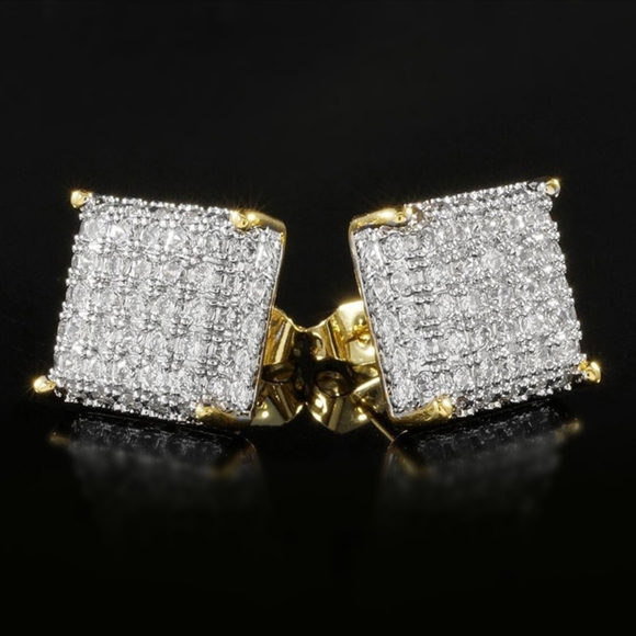 Gold or sliver diamond earrings - Picture 5 of 7